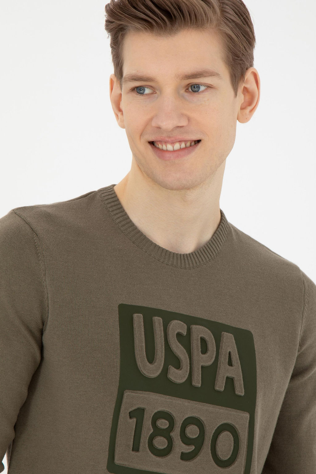 U. S. Polo Assn / Мужской свитер цвета хаки - U.s. polo assn фото 8