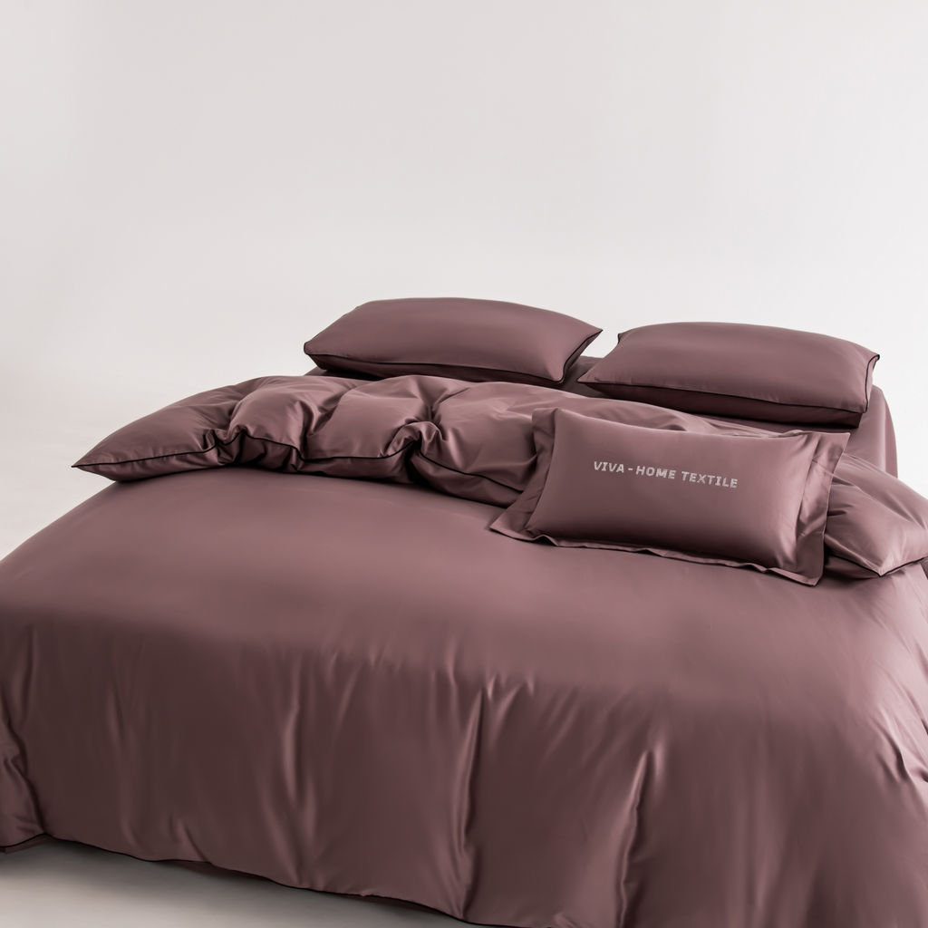 Комплект постельного белья Однотонный Сатин Элитный на резинке OCER007 180*200*30;160*200*30;140*200*30 Евро 4 Наволочки