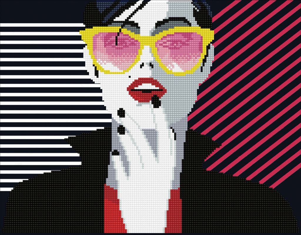 Кристальная (алмазная) мозаика ФРЕЯ ALV-111 Глянец модного журнала 35 х 45 см