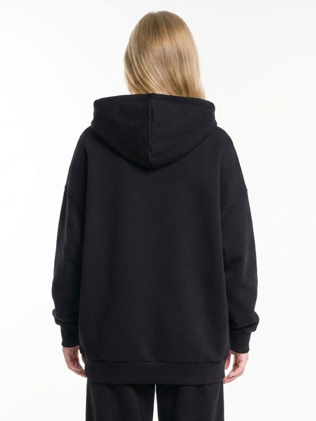 Толстовка худи с принтом 22-5264 черный - Mini maxi фото 8