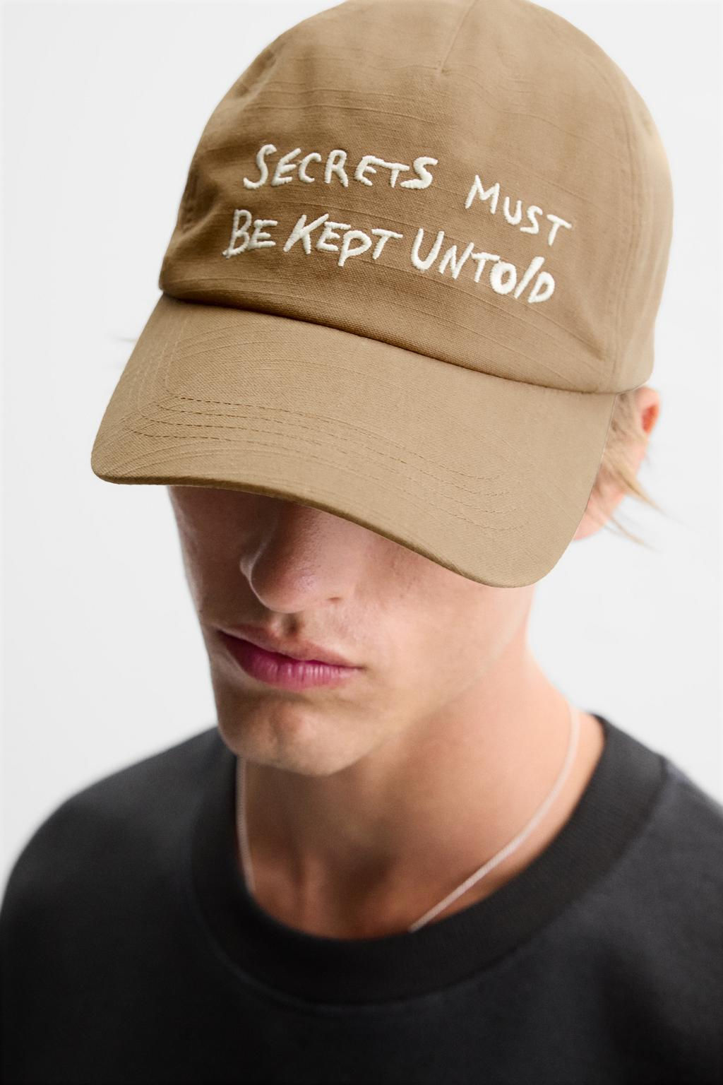 CAP WITH EMBROIDERED SLOGAN - Zara фото 4