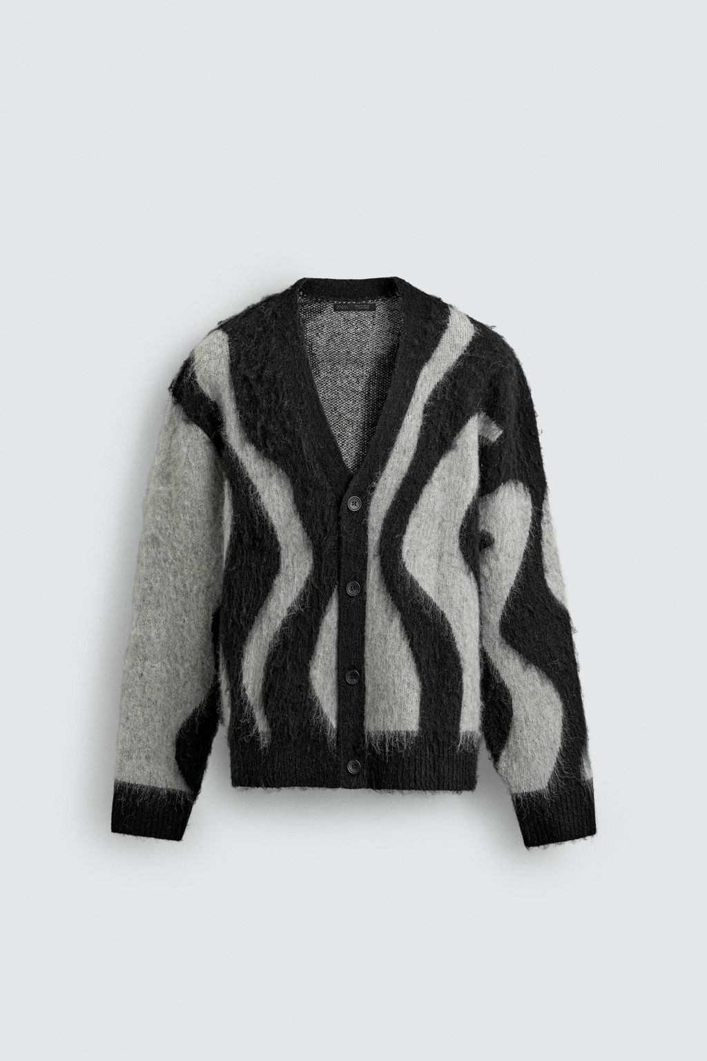 BRUSHED JACQUARD CARDIGAN - Zara фото 7