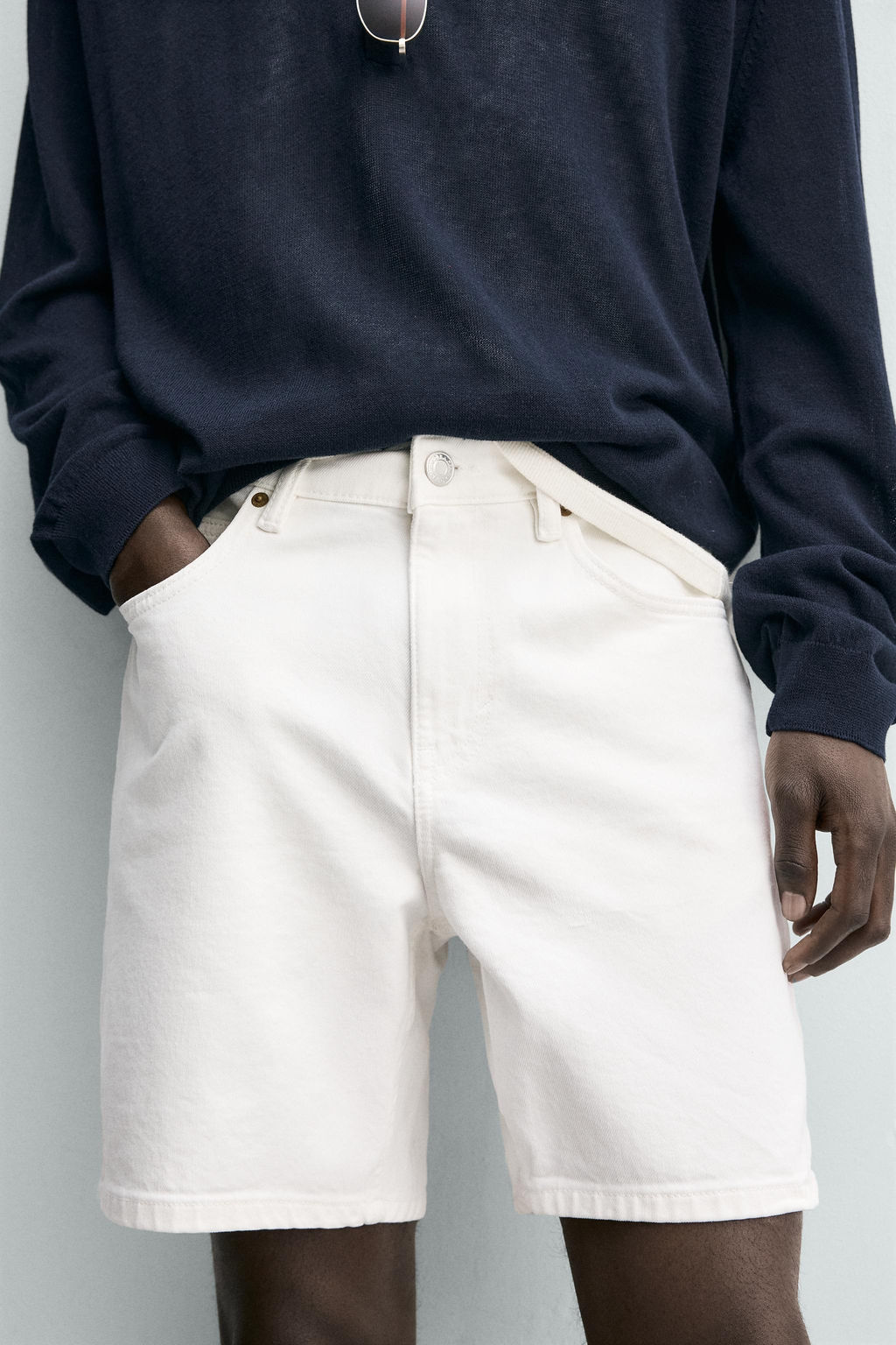 BERMUDA DENIM REGULAR FIT / Blanco roto - Zara фото 5