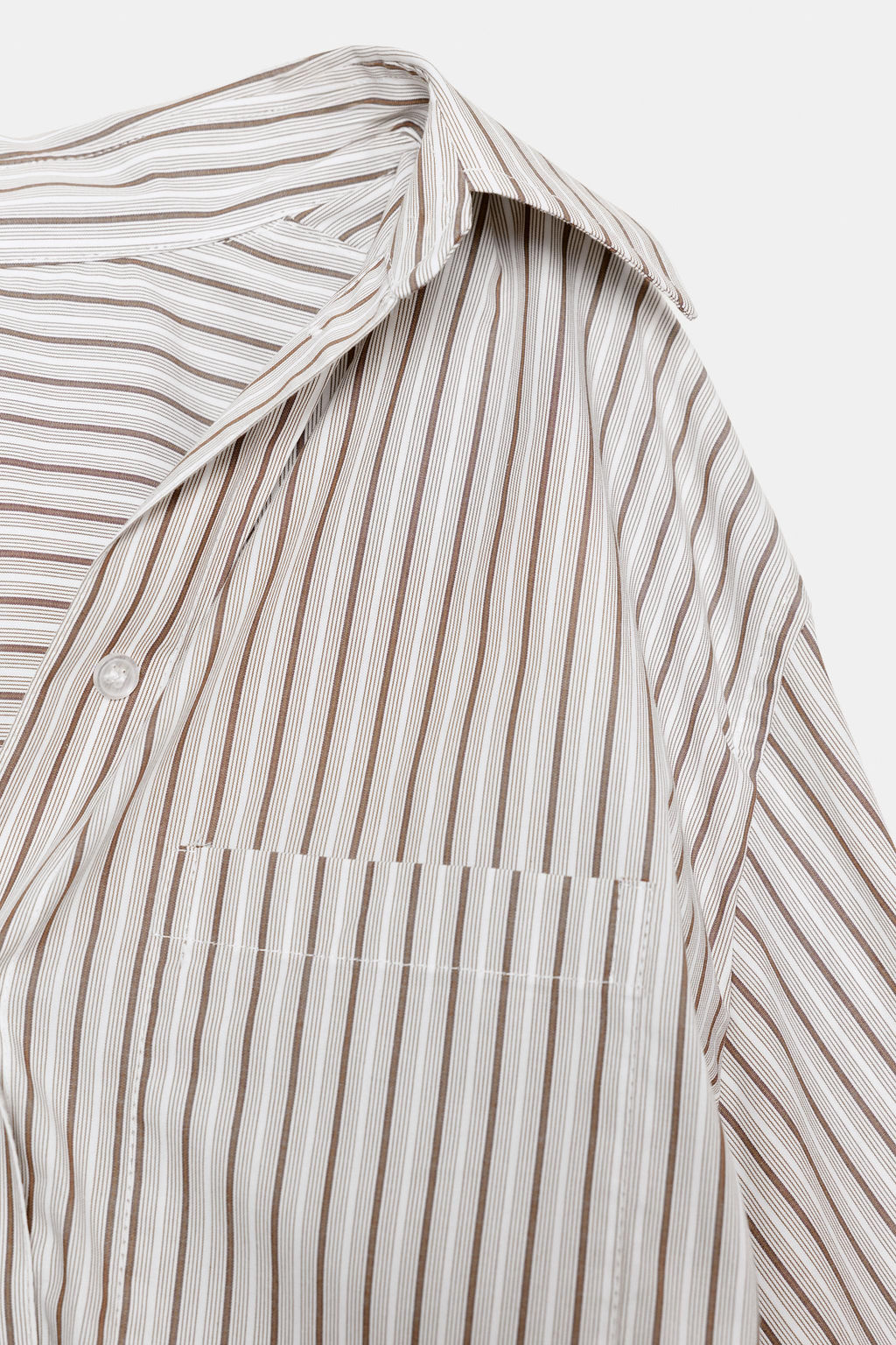 OVERSIZE STRIPED BATWING SLEEVE SHIRT - Zara фото 16