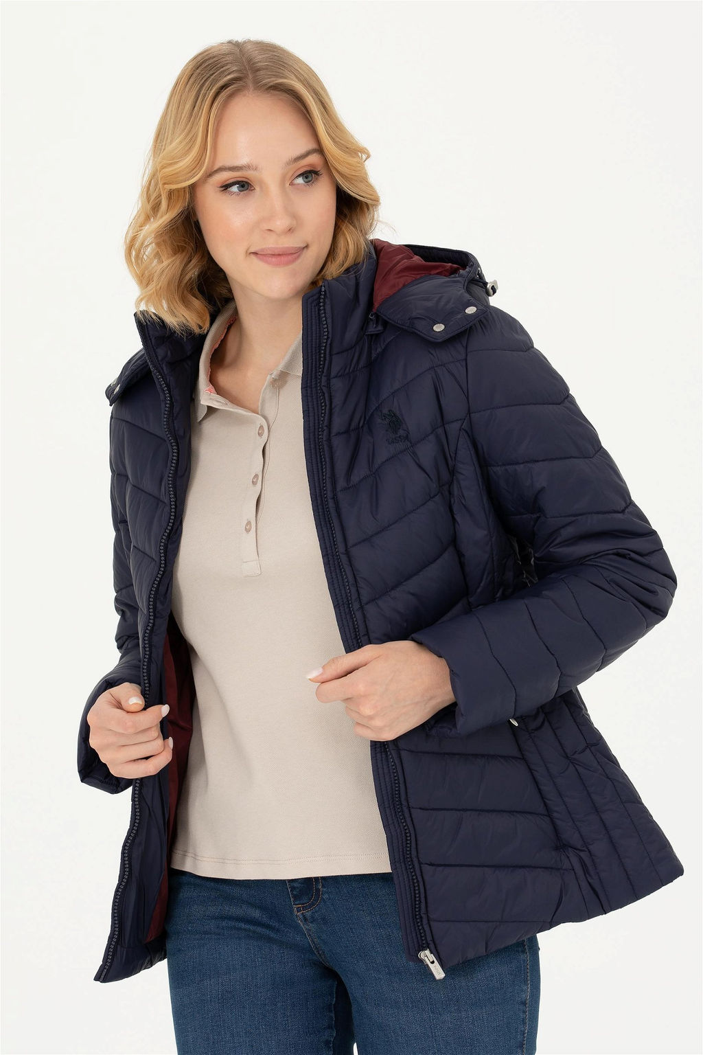 Женское темно-синее пальто Неожиданная скидка в корзине