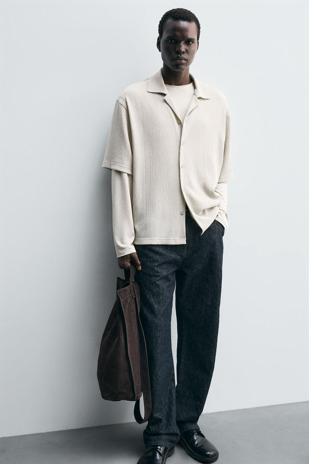 TEXTURED RELAXED FIT SHIRT - Zara фото 5