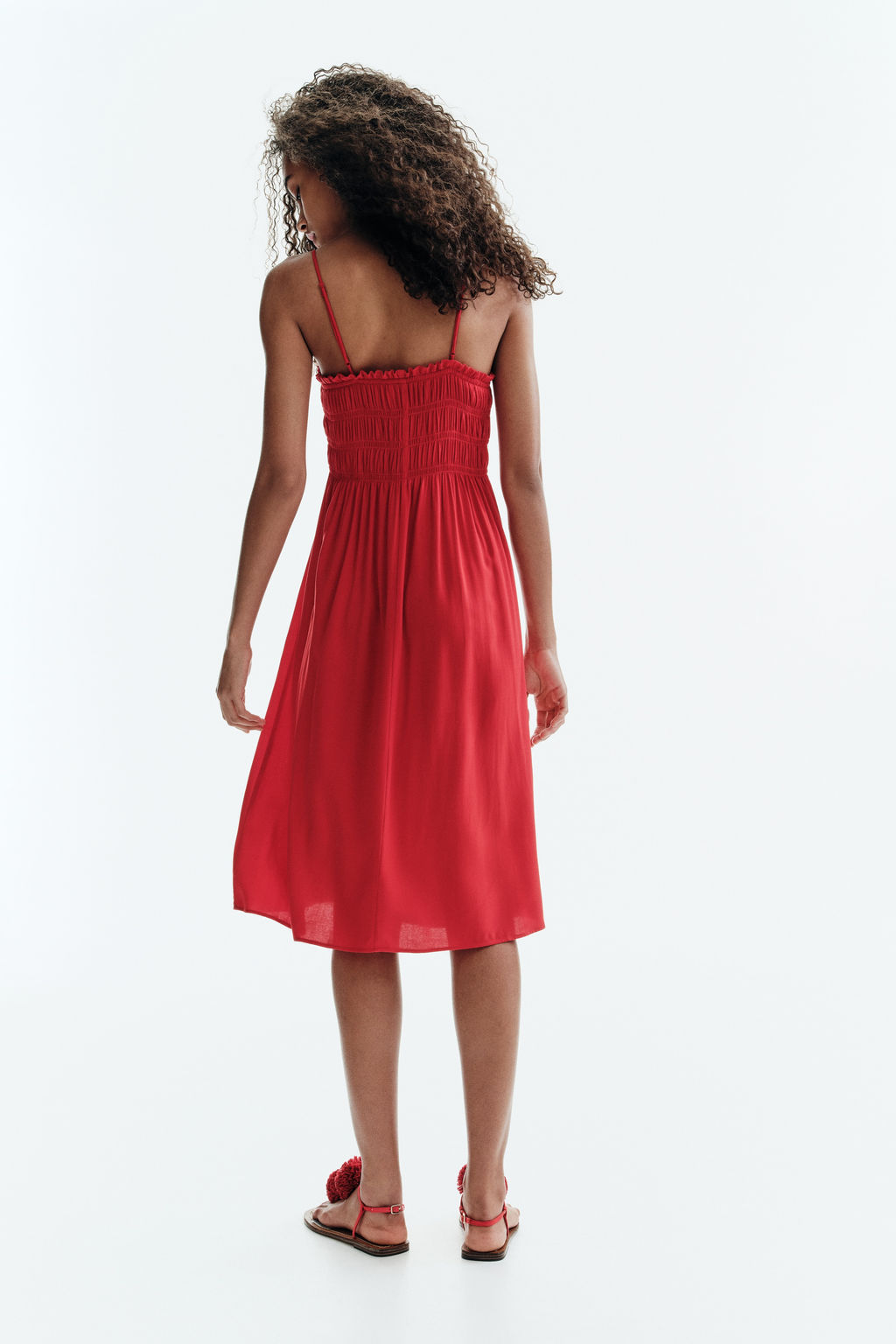 Smocked strappy dress - H&m фото 10