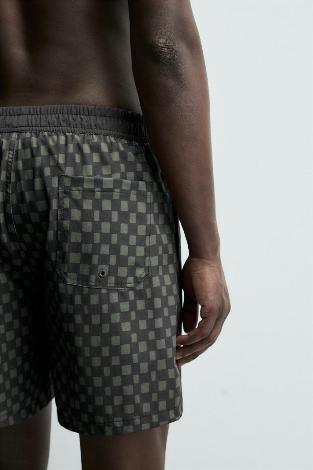 LONG CHECKED SWIMMING TRUNKS - Zara фото 6