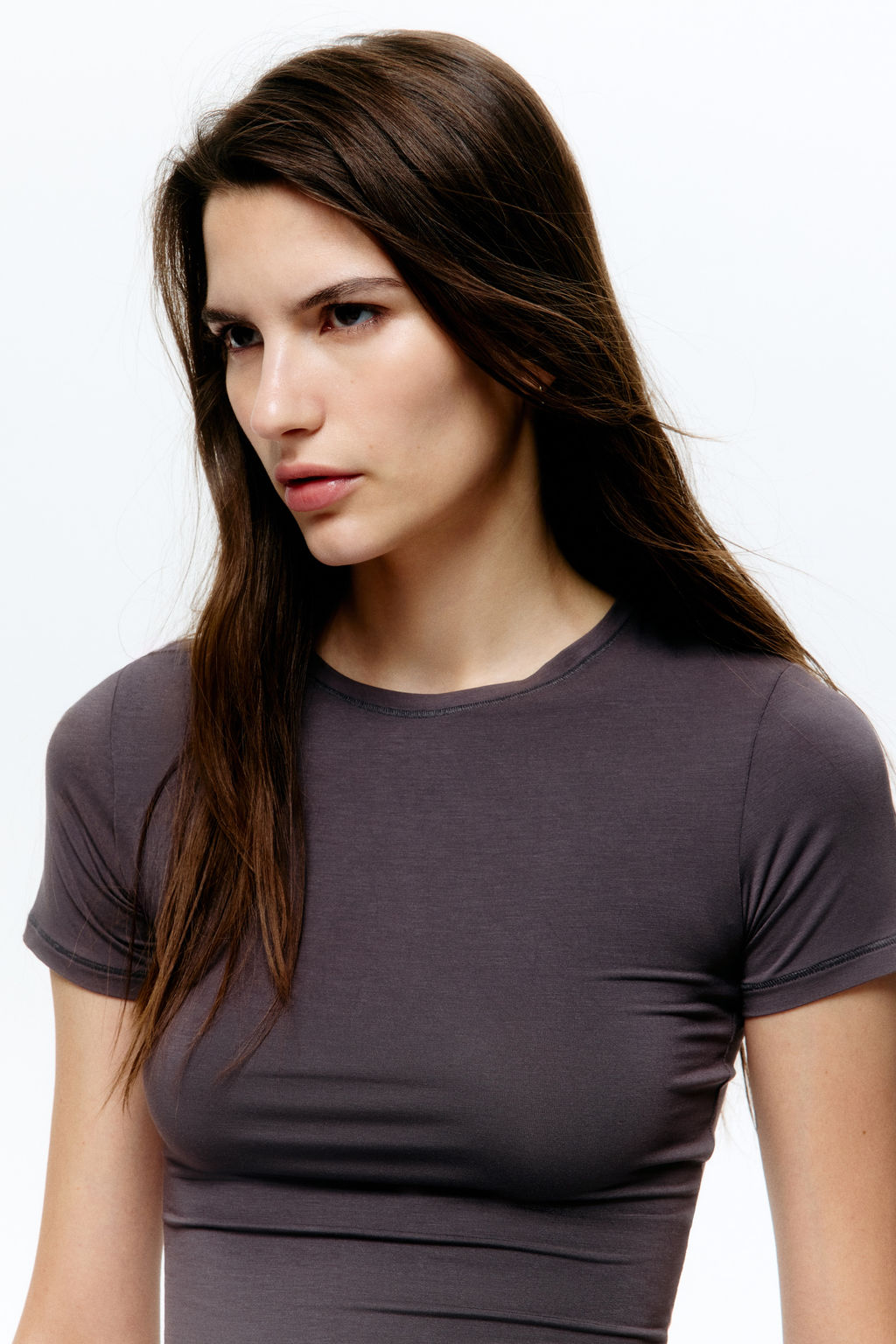 Camiseta entallada de modal - H&m фото 7