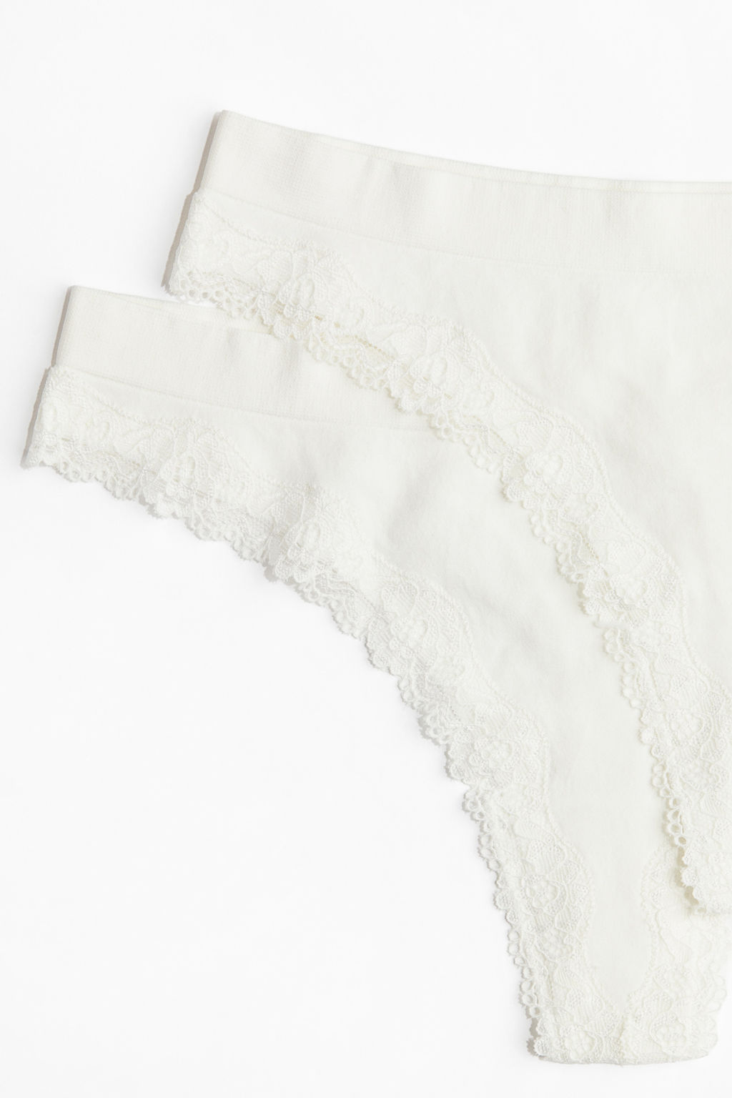 Pack 2 bragas Thong con ribete de encaje Seamless - H&m фото 12
