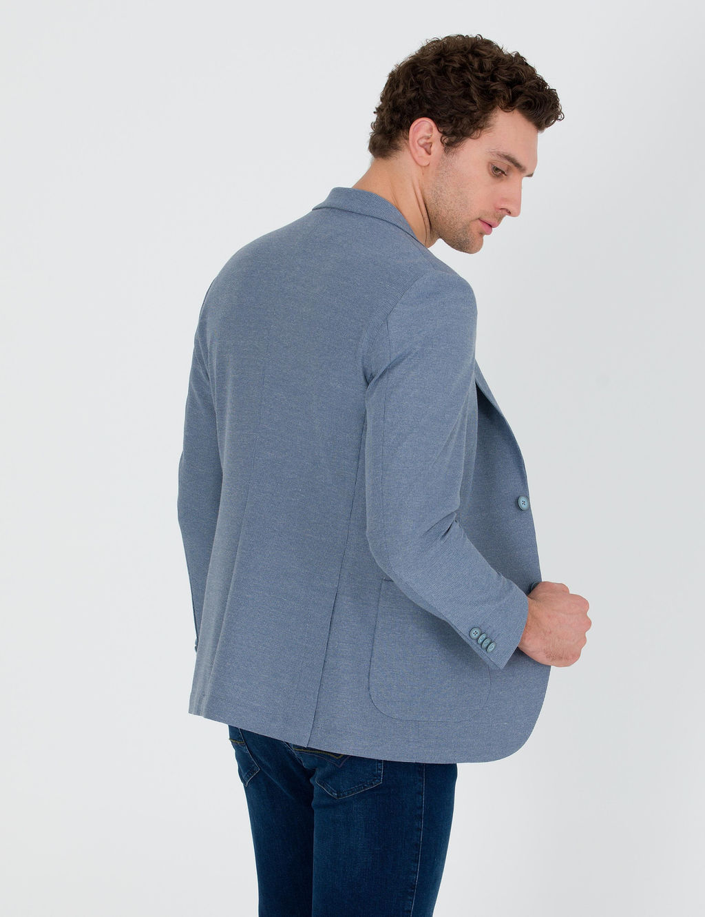 Синяя зауженная куртка - Cacharel фото 5