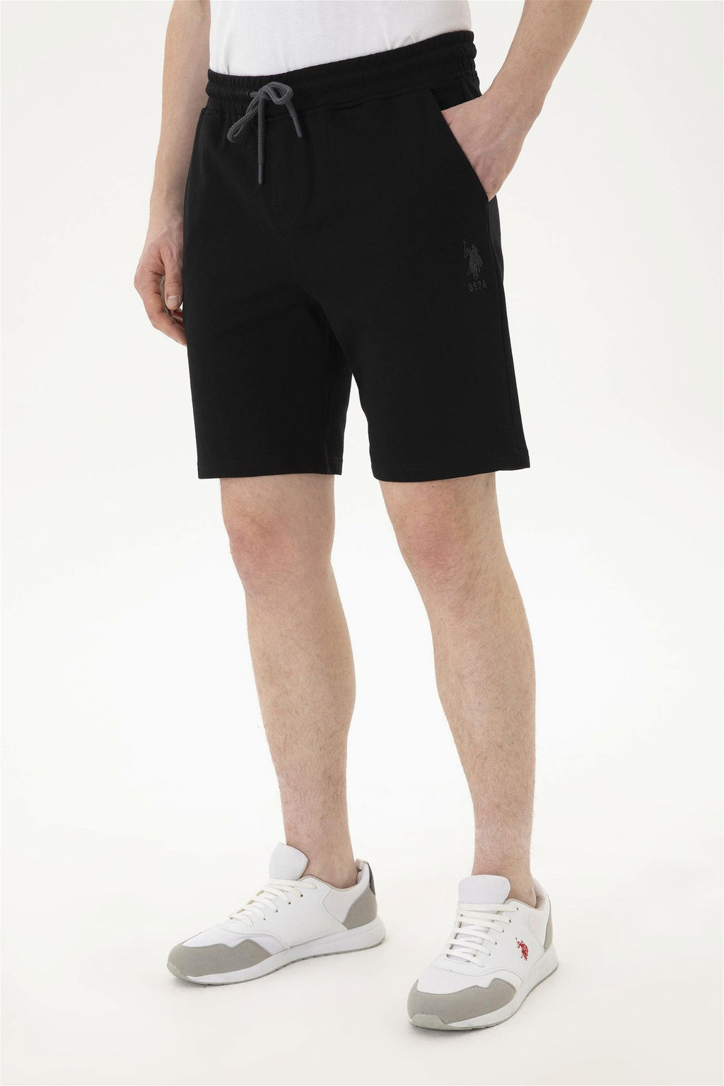 Мужские черные трикотажные шорты - U.s. polo assn фото 2