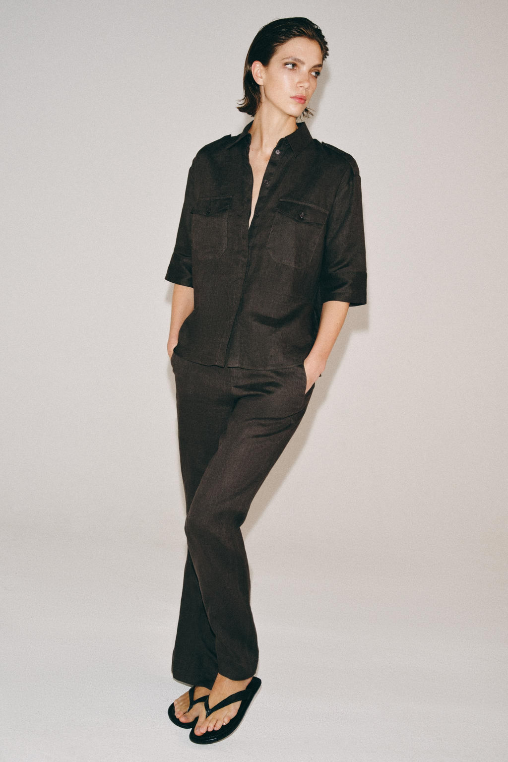 PANTAL?N FLARE LINO ZW COLLECTION / Vis?n - Zara фото 3