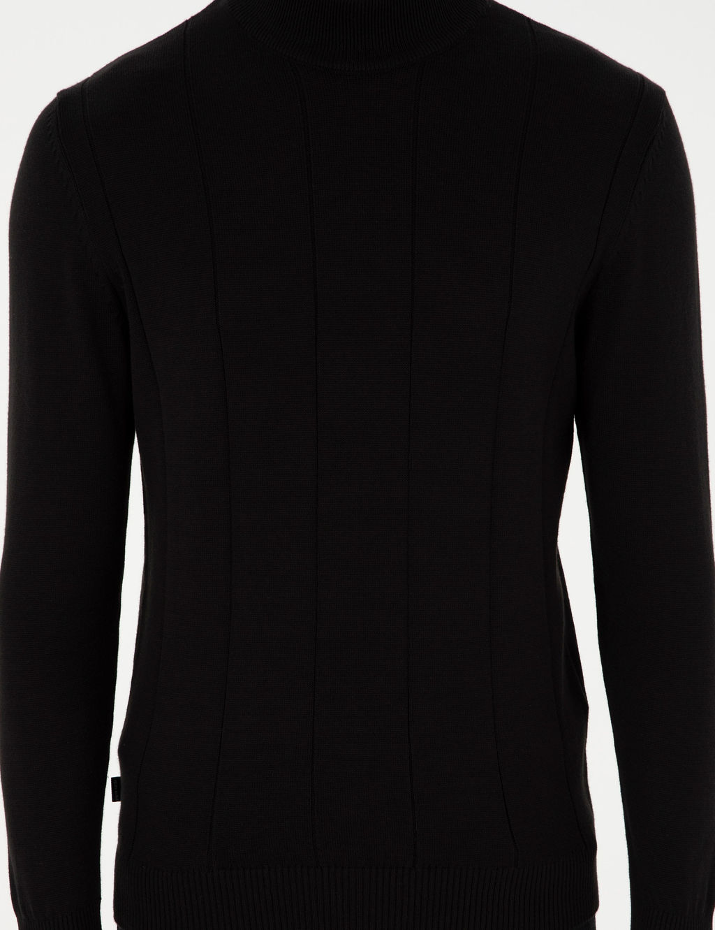 Siyah Slim Fit Yar_m Bal_k__ Yaka Triko Kazak - Pierre cardin фото 6