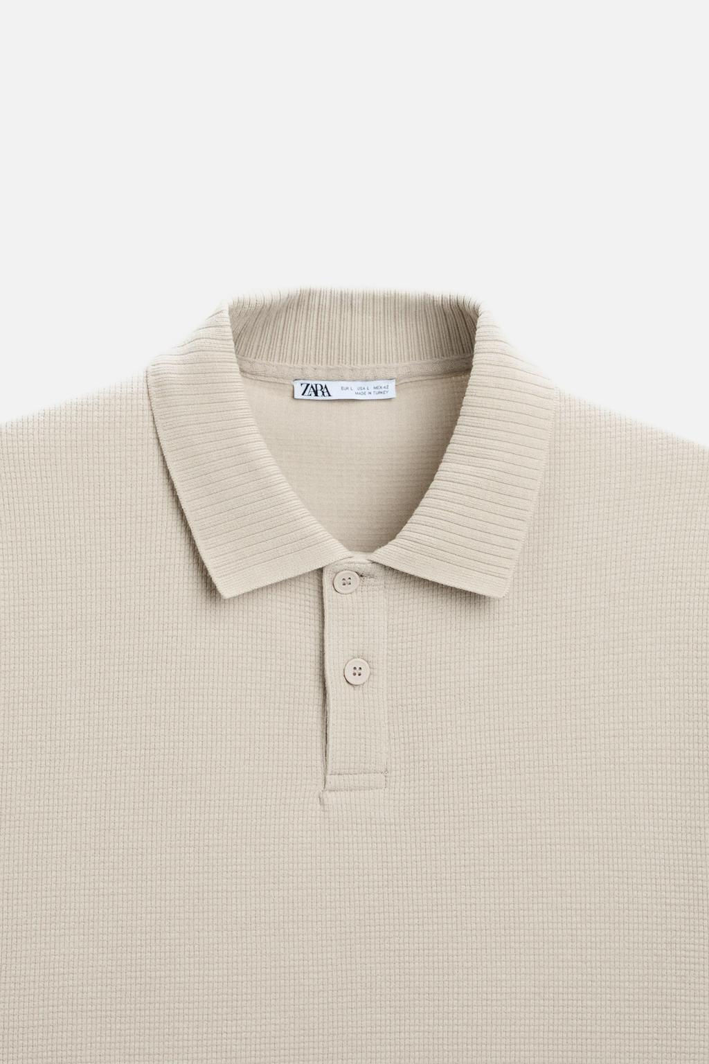 TEXTURED POLO SHIRT - Zara фото 43
