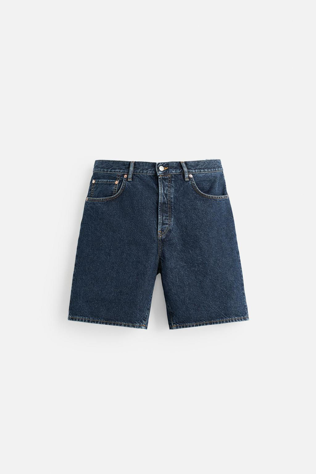 LIMITED EDITION STRAIGHT-LEG DENIM BERMUDA SHORTS - Zara фото 8