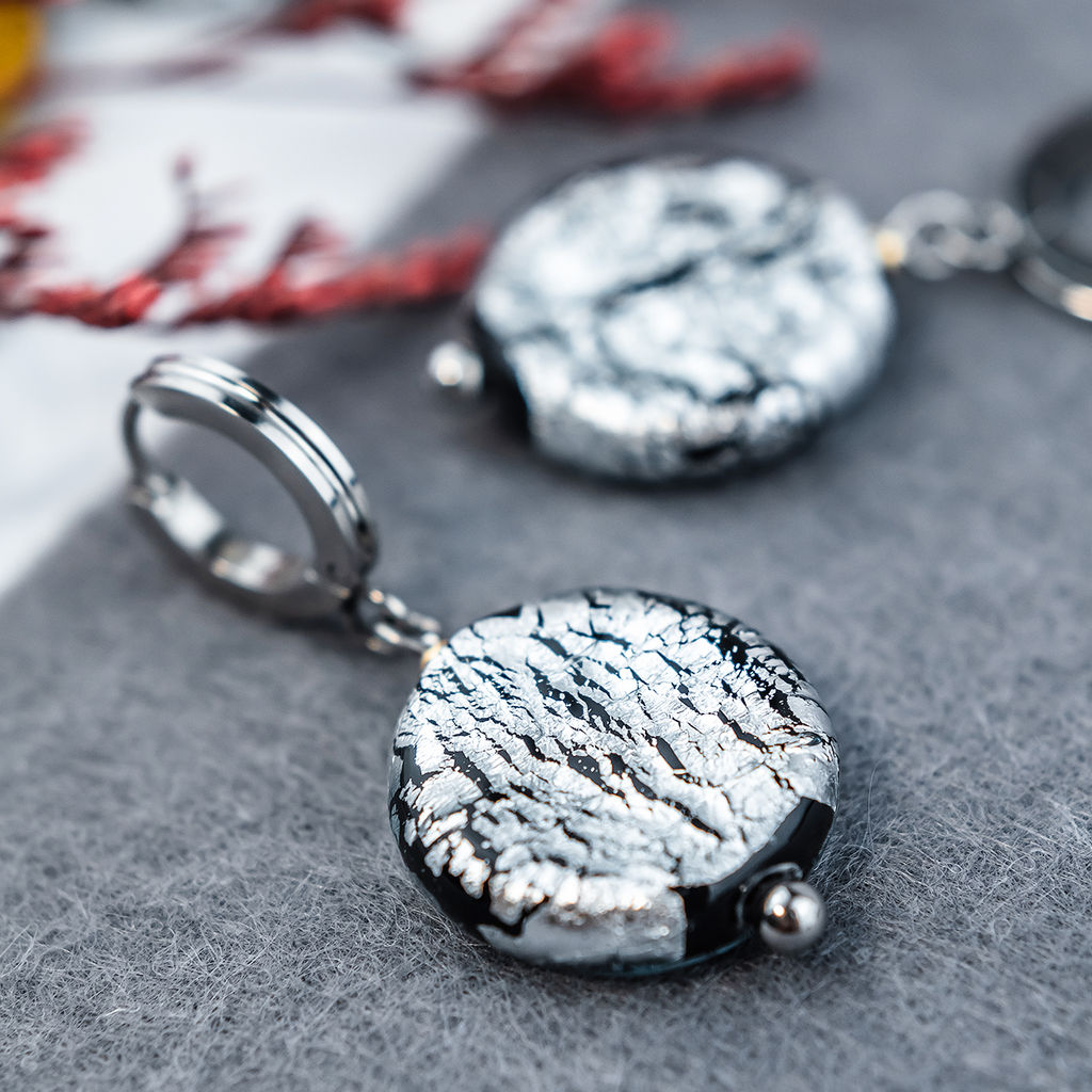 Серьги из муранского стекла METALLICA LC3485