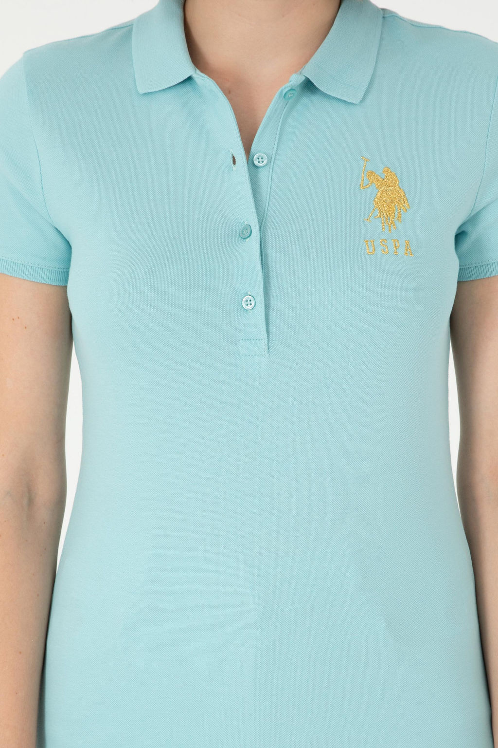 Женская базовая футболка цвета морской волны Неожиданная скидка в корзине - U.s. polo assn фото 6