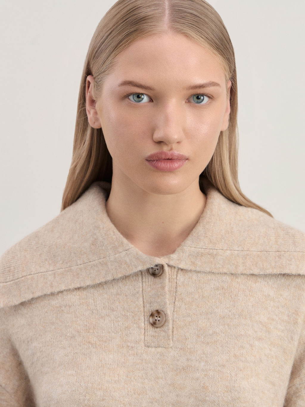 Джемпер с воротником поло / Zarina  фото 6