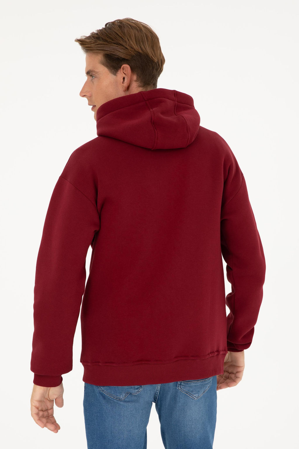 U. S. Polo Assn / Мужской бордовый вязаный кардиган - U.s. polo assn фото 5