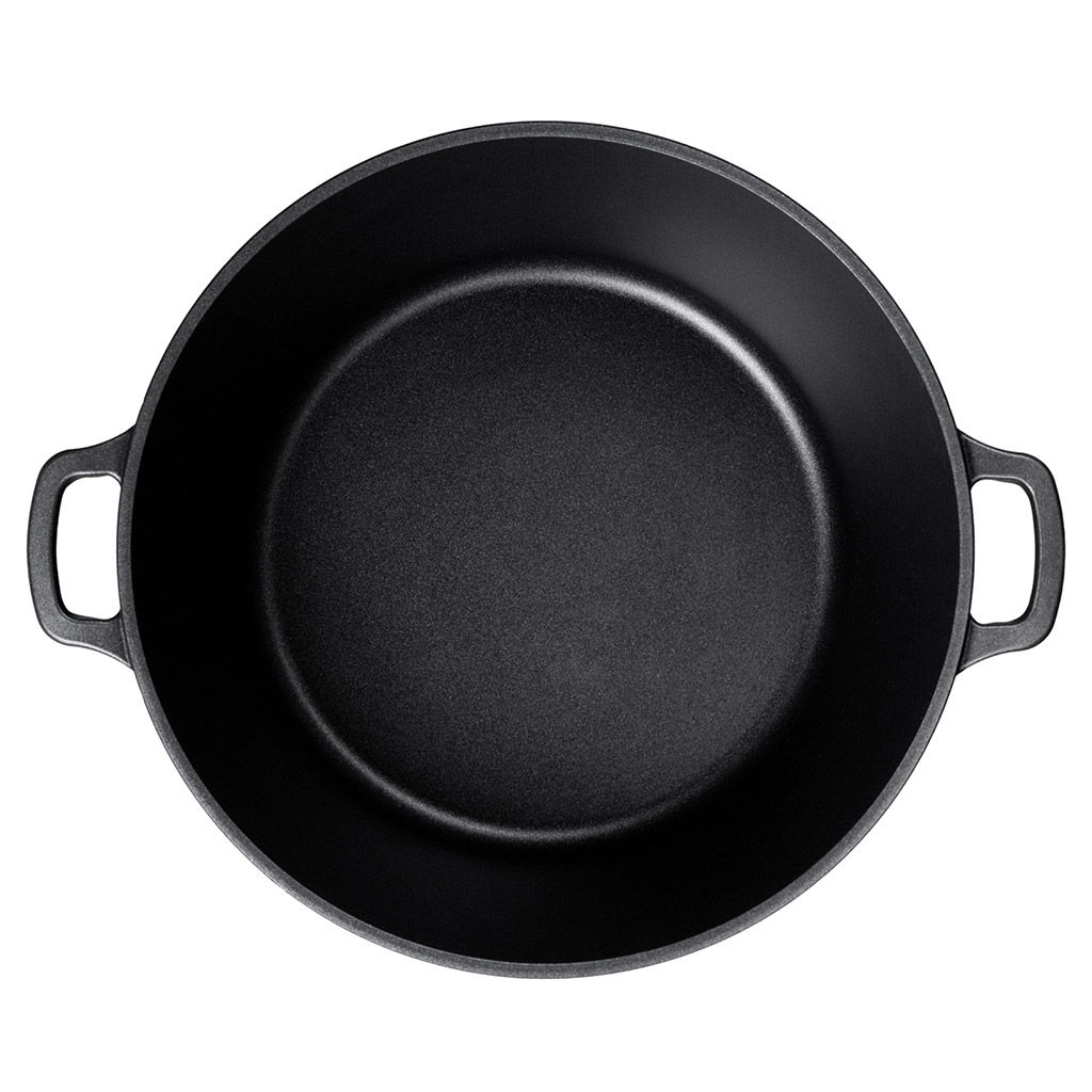 Кастрюля с антипригарным покрытием 8л, д30см Классик, h15см, s0,4см, литые ручки, стеклянная крышка с пароотводом, подарочная упаковка (Россия) - Домашняя мода фото 3