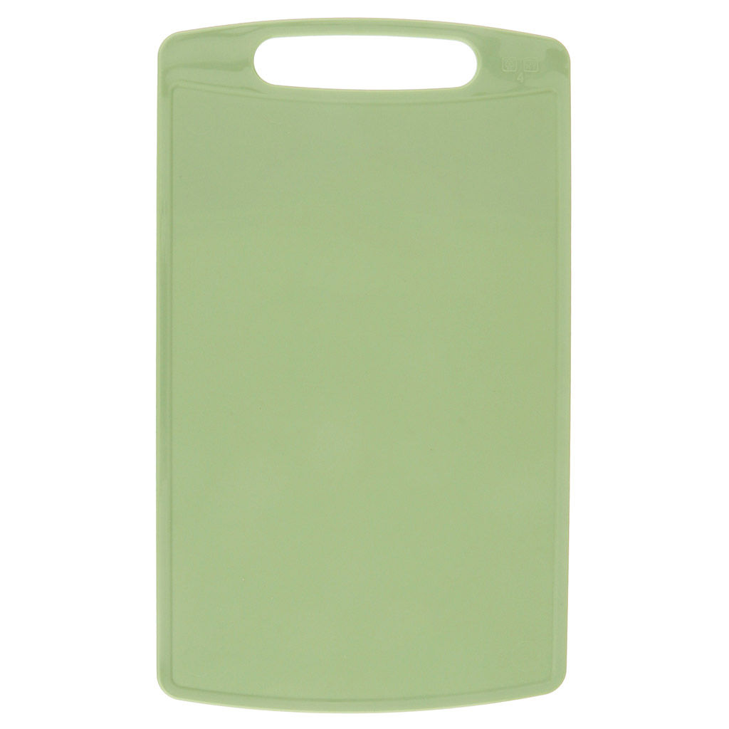 Доска разделочная пластмассовая Bergamo 26х15,5х0,35см, прямоугольная, зеленый, с декором (Россия) - Домашняя мода фото 3