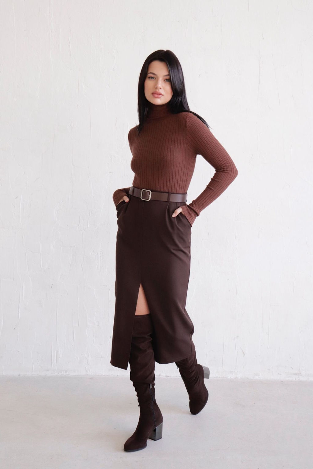 Юбка миди-макси с разрезом спереди - Martichelli фото 117