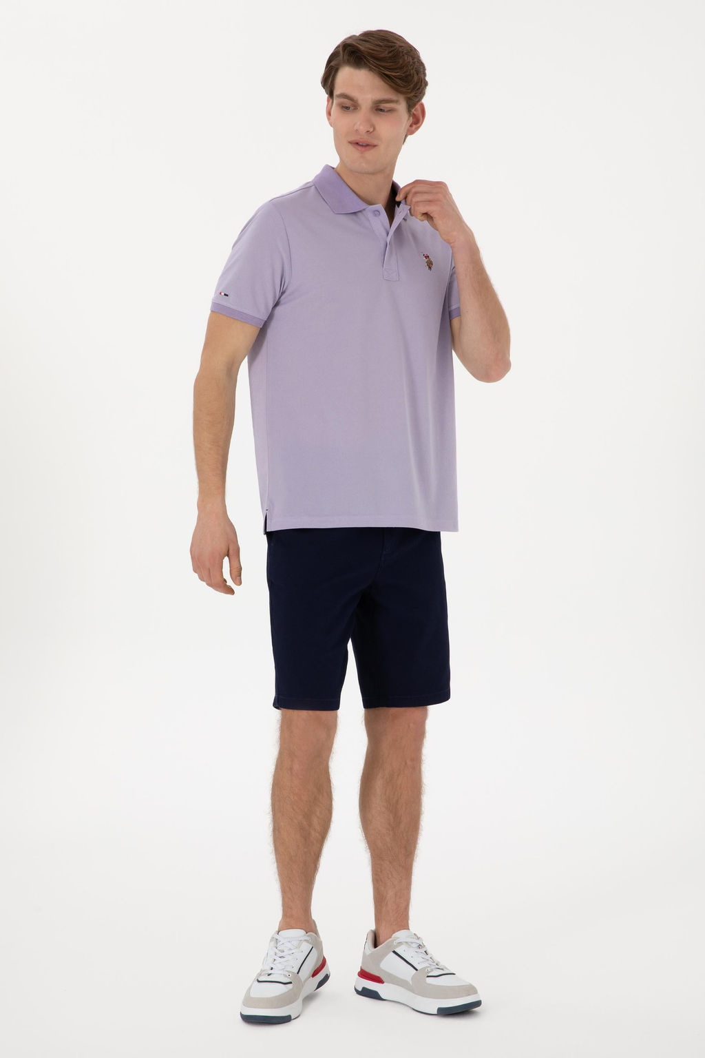 Erkek Regular Fit Polo Yaka Lila Basic Ti__rt - U.s. polo assn фото 4