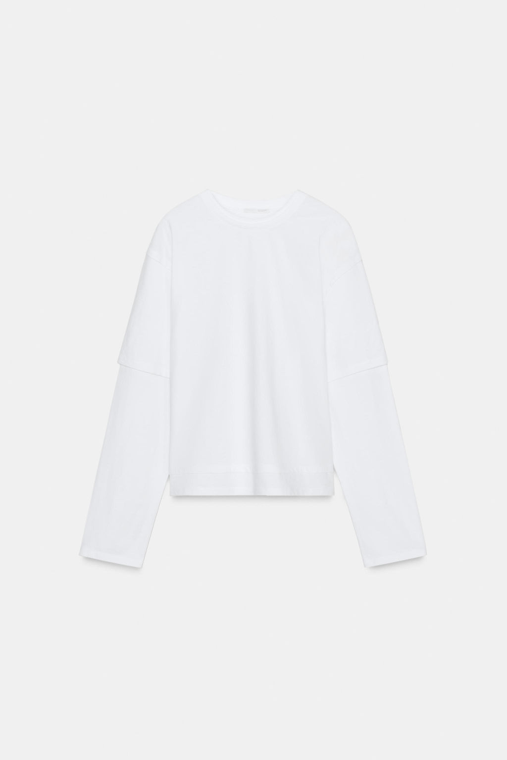 DOUBLE EFFECT LONG SLEEVE T-SHIRT - Zara фото 14
