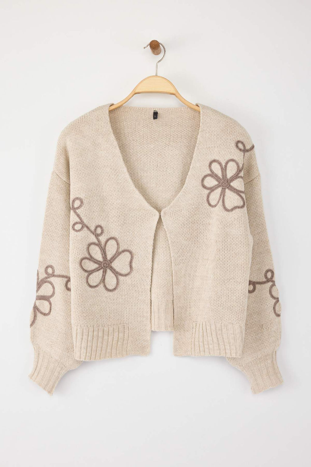 Bej Nak?s Detayl? V Yaka Triko H?rka TWOAW25HI00291