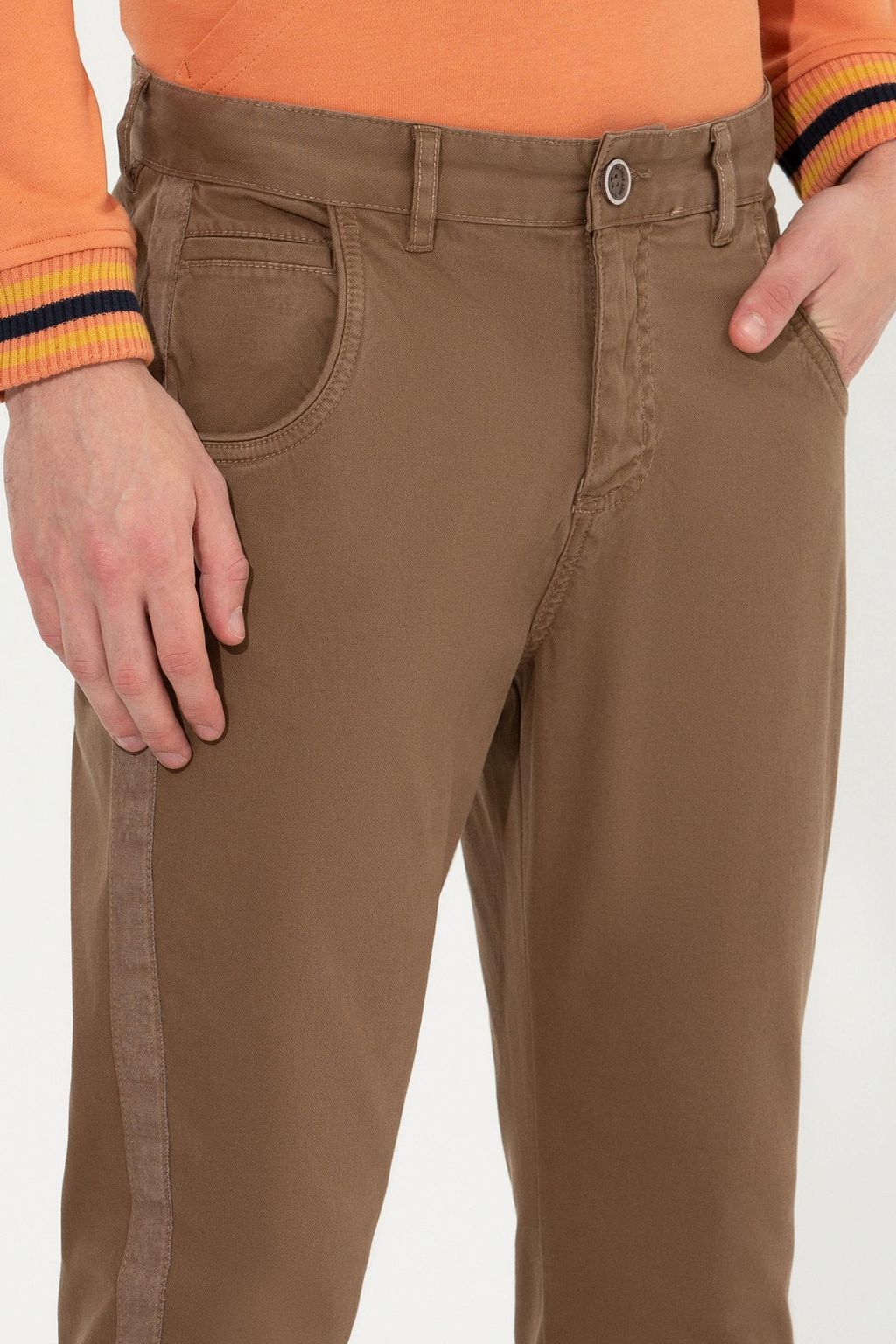 Мужские брюки чинос кокосового цвета - U.s. polo assn фото 5