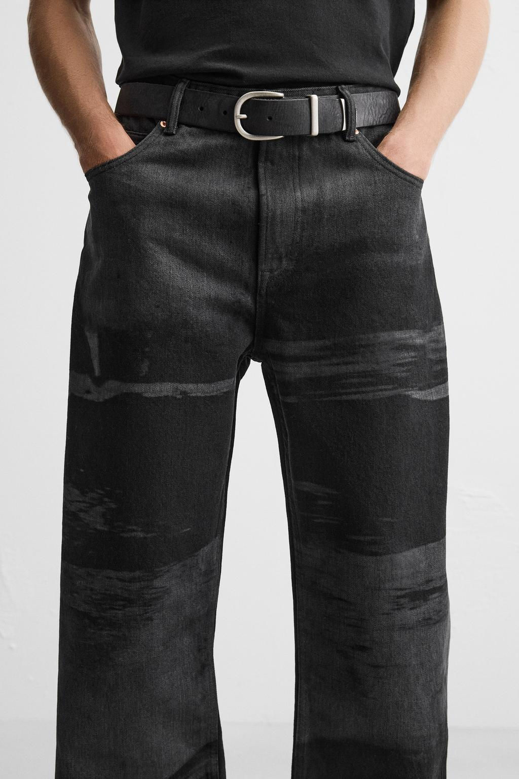 PRINTED RELAXED FIT JEANS - Zara фото 5