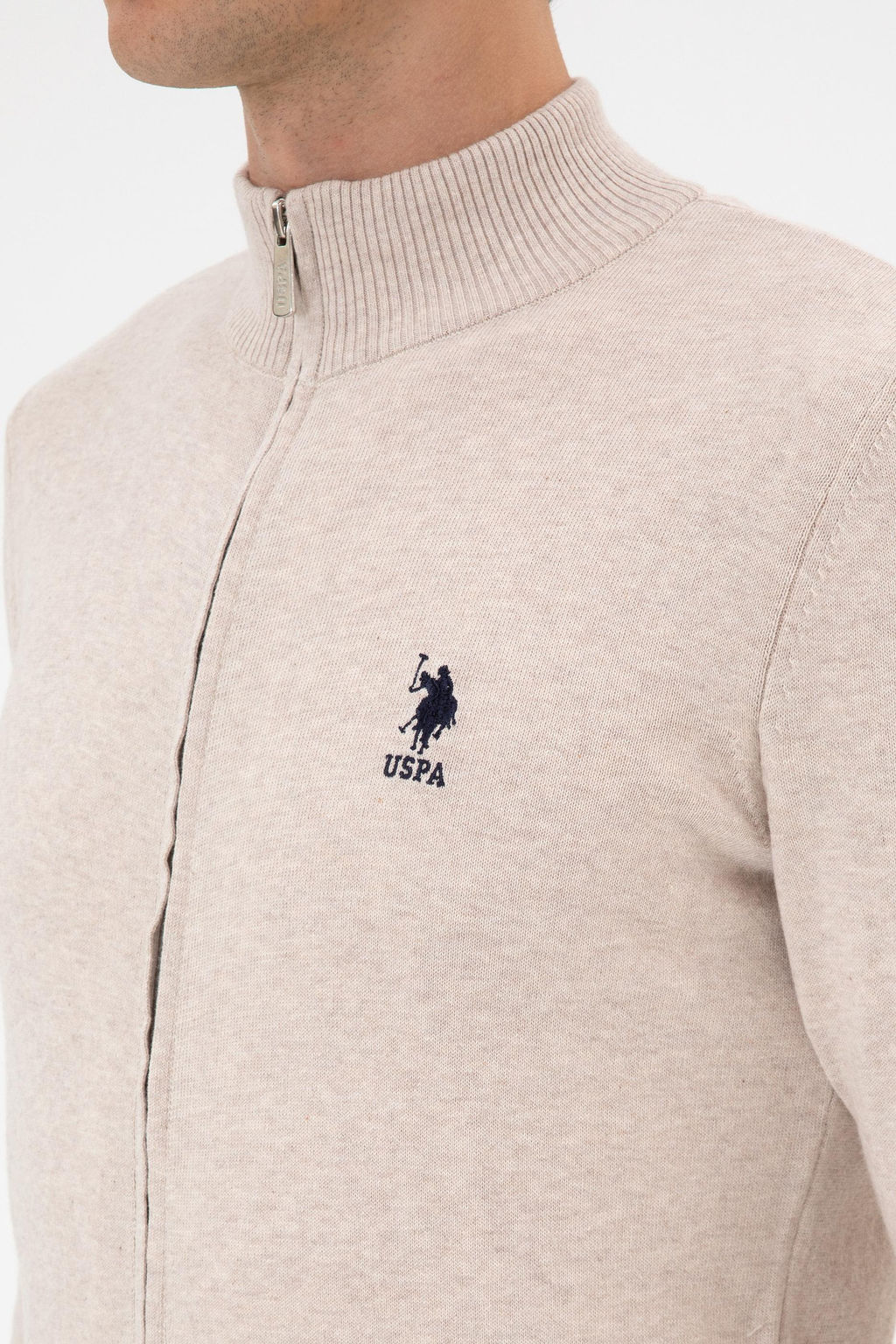 Erkek Slim Fit Ta_ Melanj Triko H_rka - U.s. polo assn фото 7