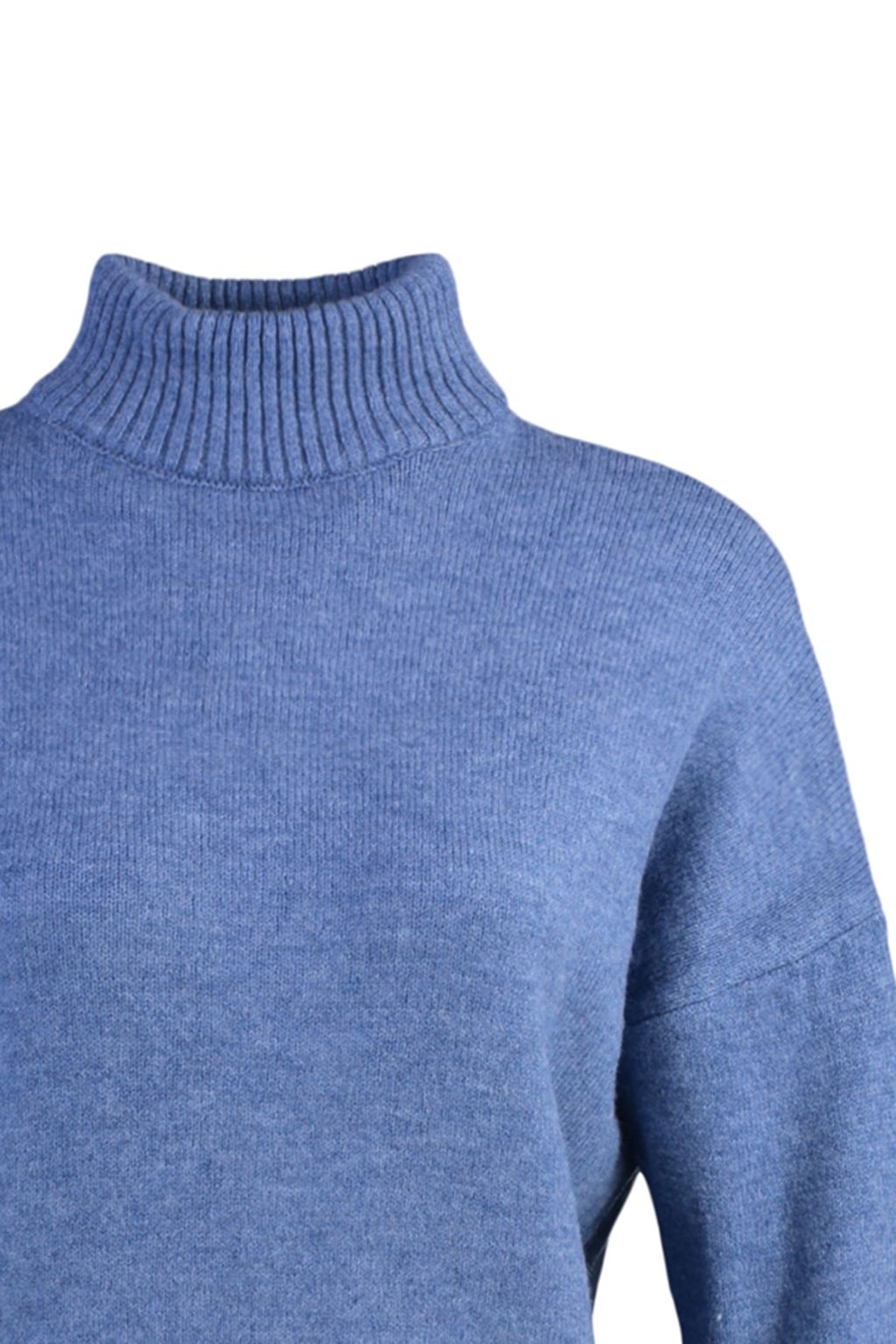 Mavi Genis Kal?p Yumusak Dokulu Triko Kazak TWOAW23KZ00469