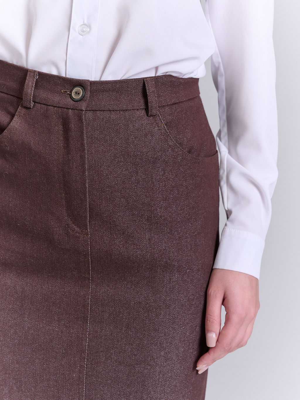 Джинсовая юбка прямого кроя