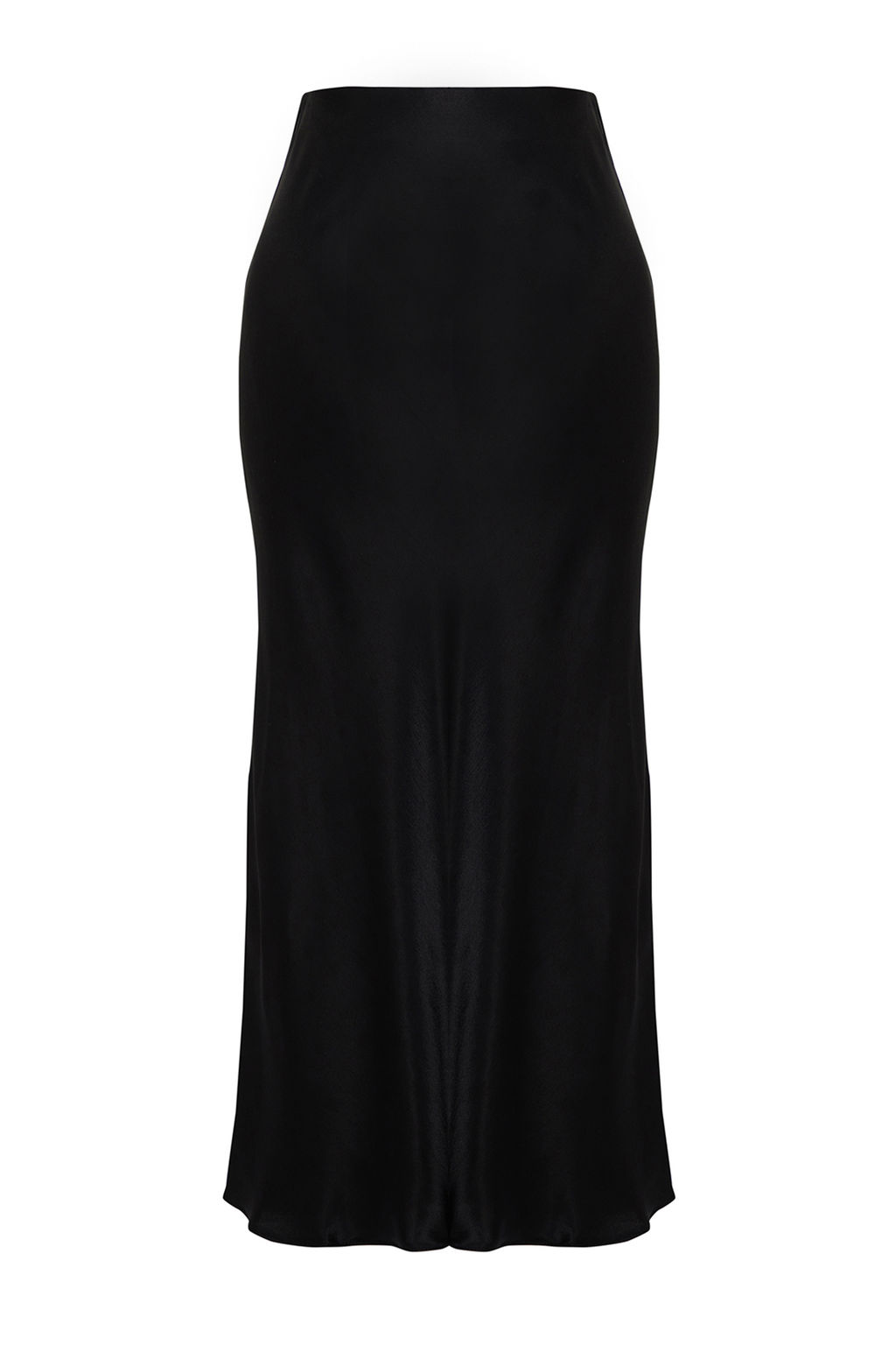 Siyah A-line Midi Y?lbas? Saten Etek TWOSS24ET00162