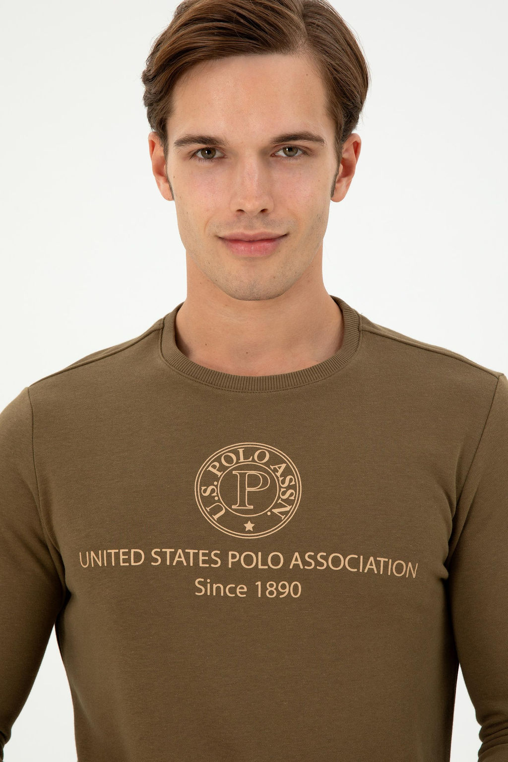 Мужской свитшот цвета хаки Неожиданная скидка в корзине - U.s. polo assn фото 2