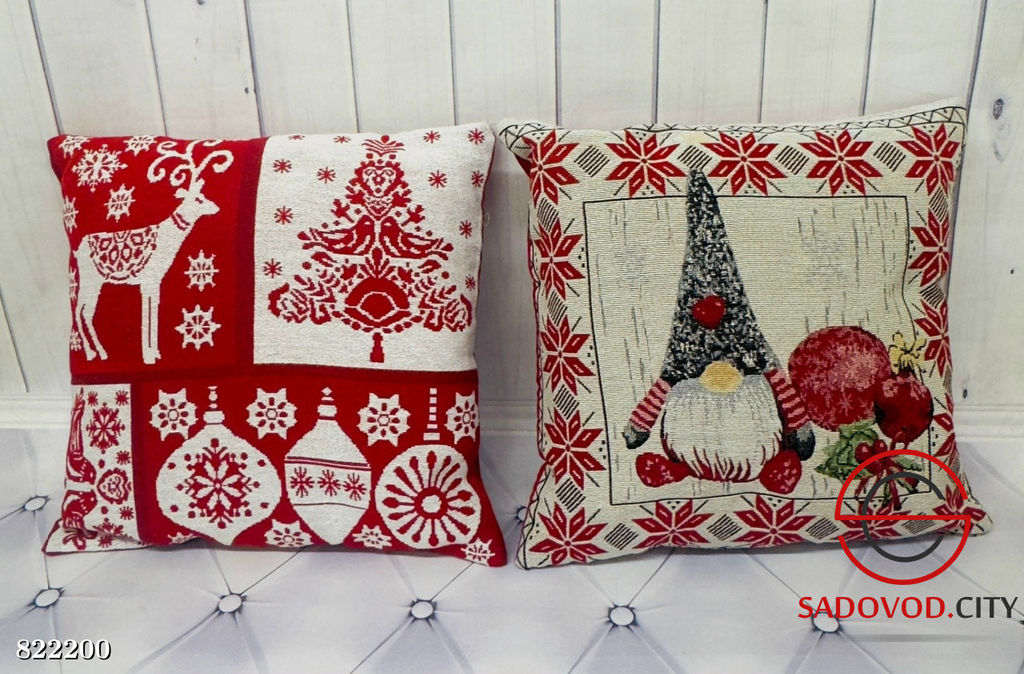 Новогодняя наволочка с рисунком