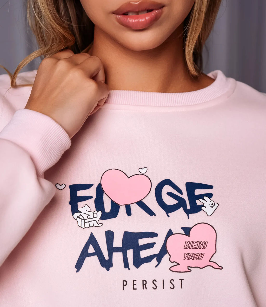 Свитшот #КТ8505, светло-розовый - Dommod фото 5