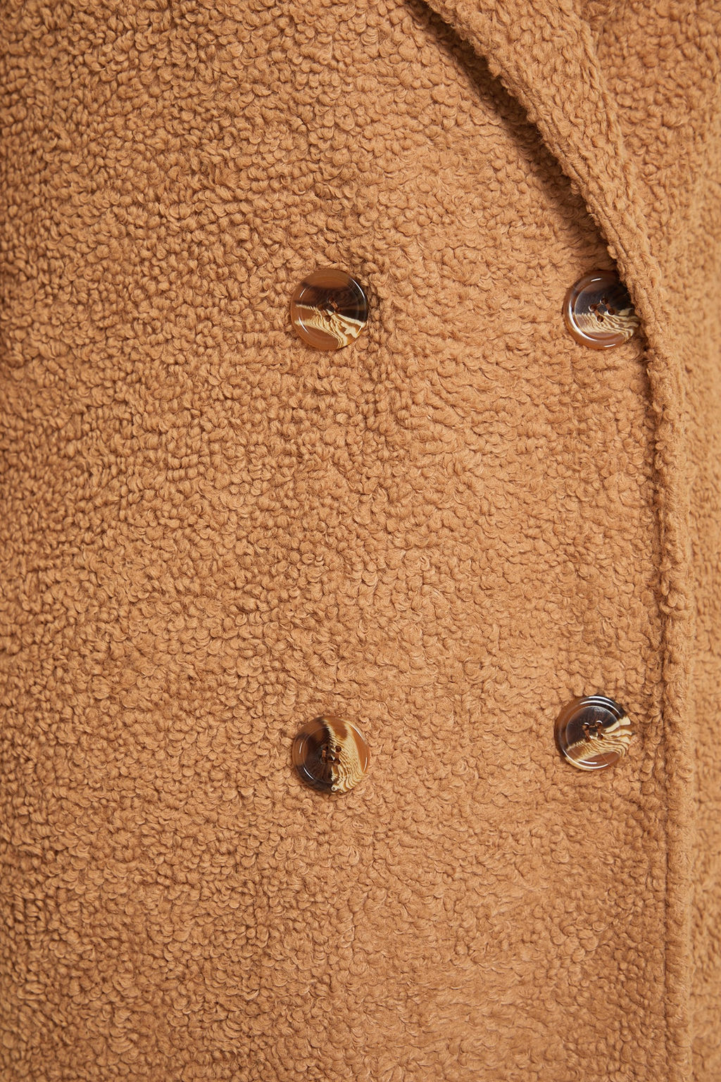 Camel Oversize Genis Kesim Uzun Buklet Kaban TWOAW24KB00037