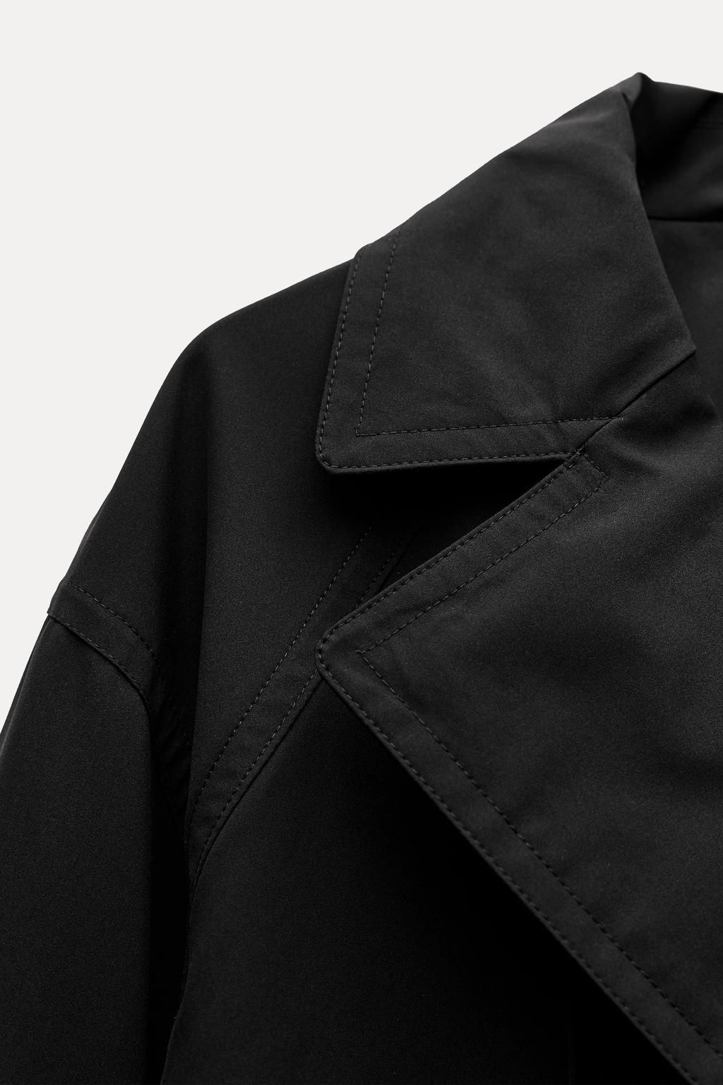WATER-REPELLENT MIDI TRENCH COAT WITH BELT - Zara фото 13