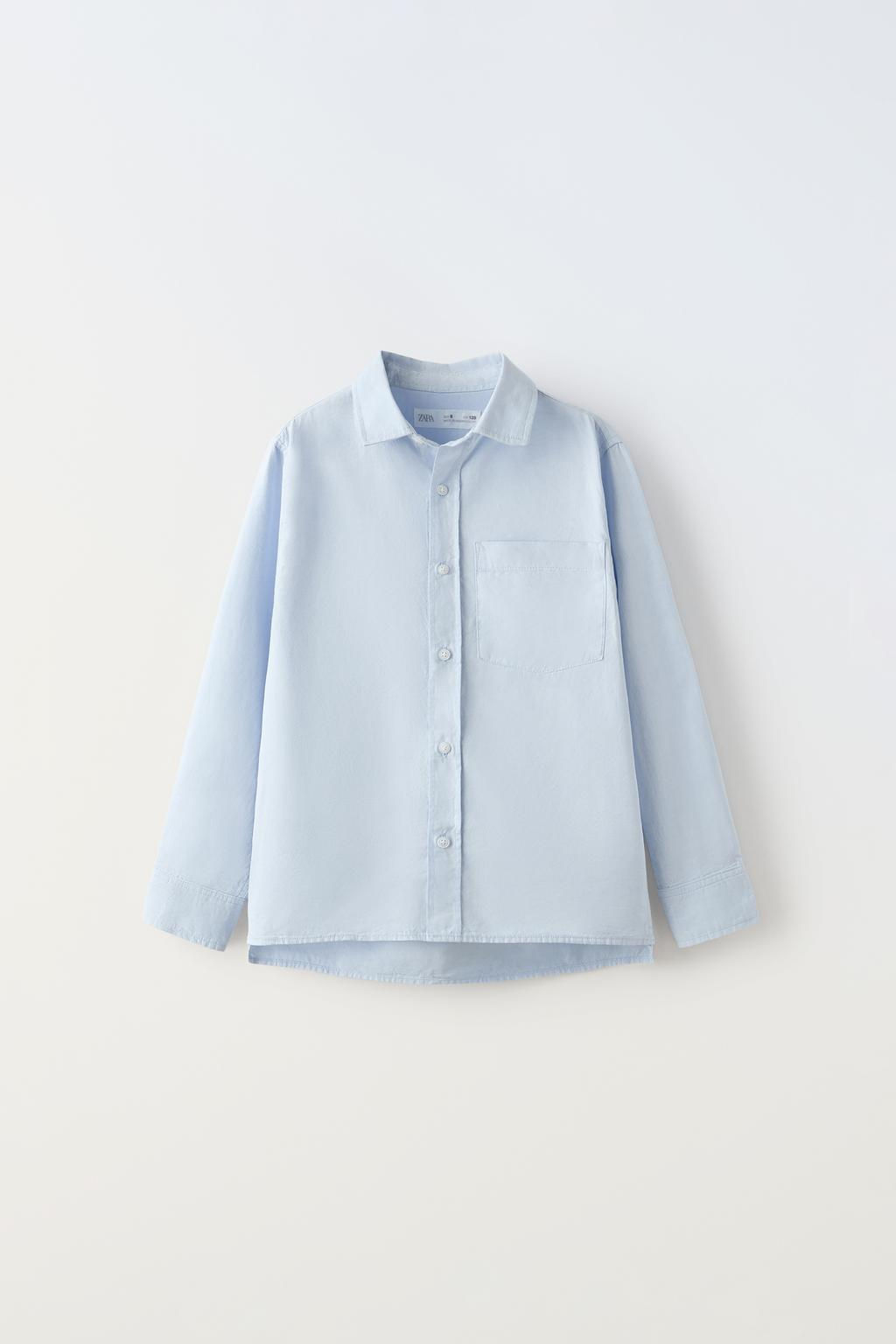 TEXTURED SHIRT WITH POCKET - Zara фото 4
