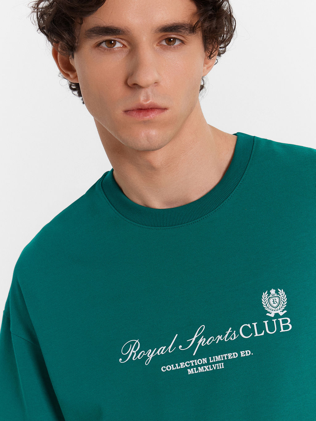 Футболка мужская зеленая с принтом и надписью Royal sports зеленый +печать 111900 - Mark formelle фото 5