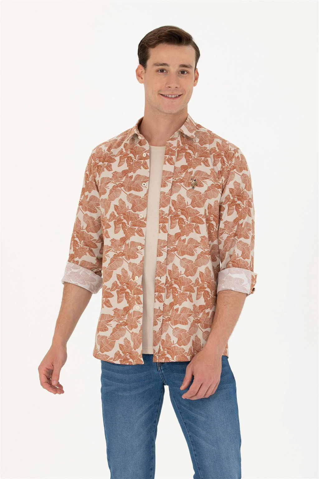 U. S. Polo Assn Мужская рубашка с длинным рукавом Stone - U.s. polo assn фото 8