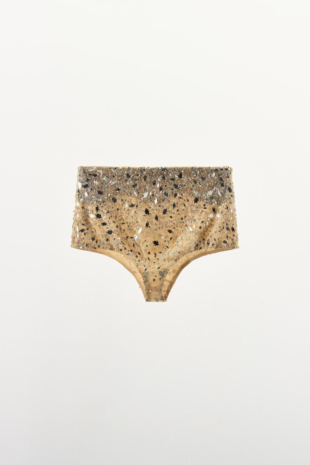 BEADED SHORTS WITH SEQUINS - Zara фото 4