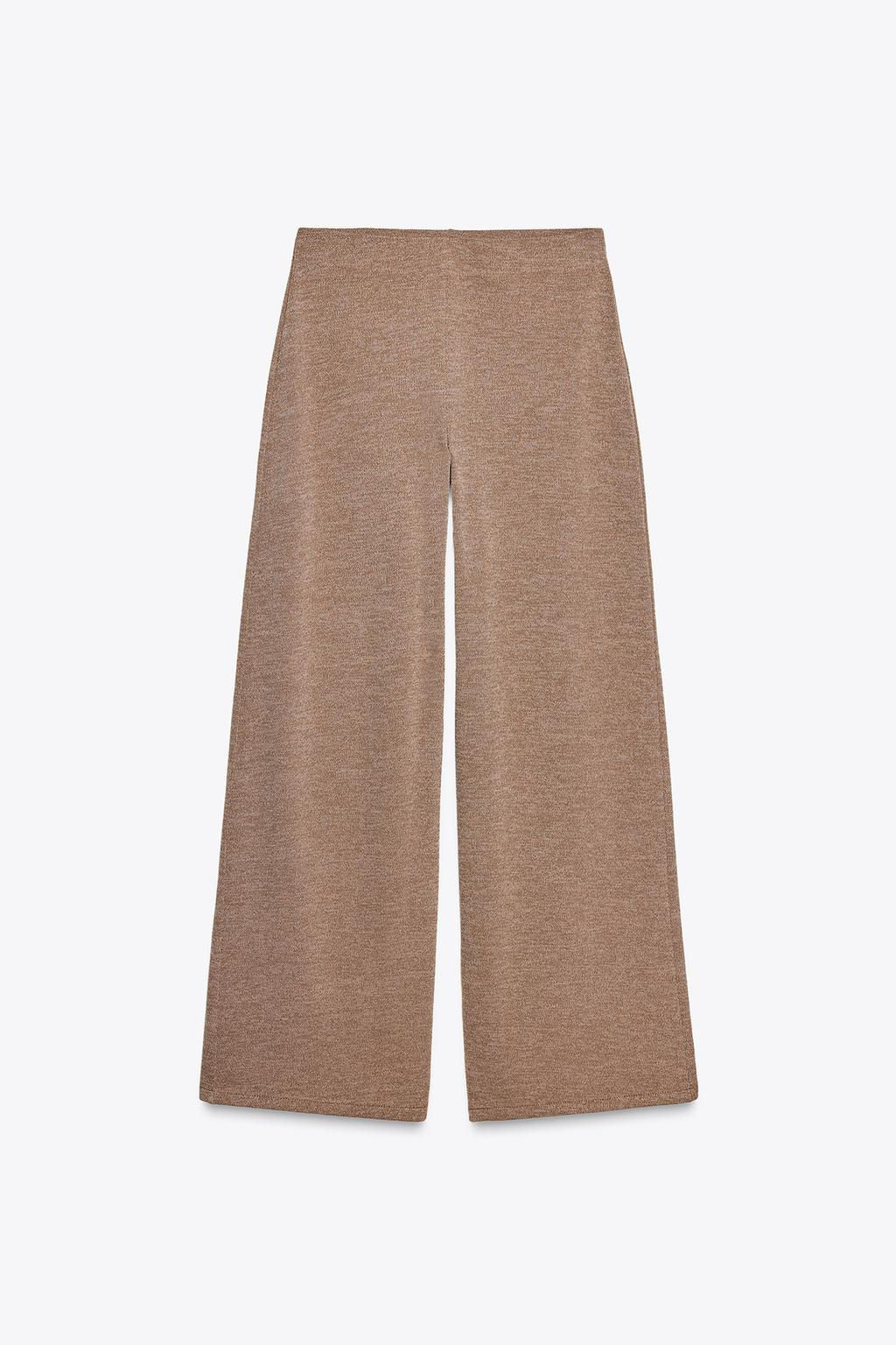 TEXTURED WIDE-LEG TROUSERS - Zara фото 5