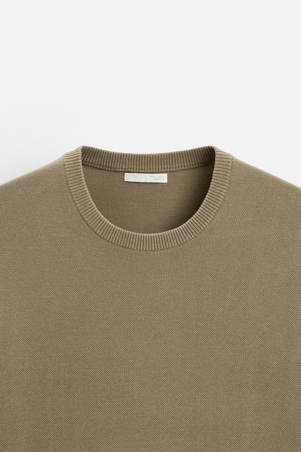 RELAXED FIT KNIT T-SHIRT - Zara фото 28