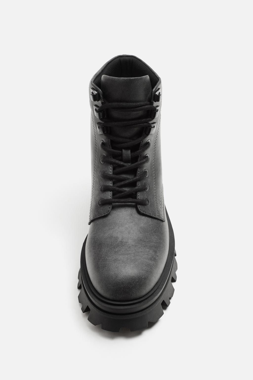 CHUNKY LACE-UP BOOTS - Zara фото 7