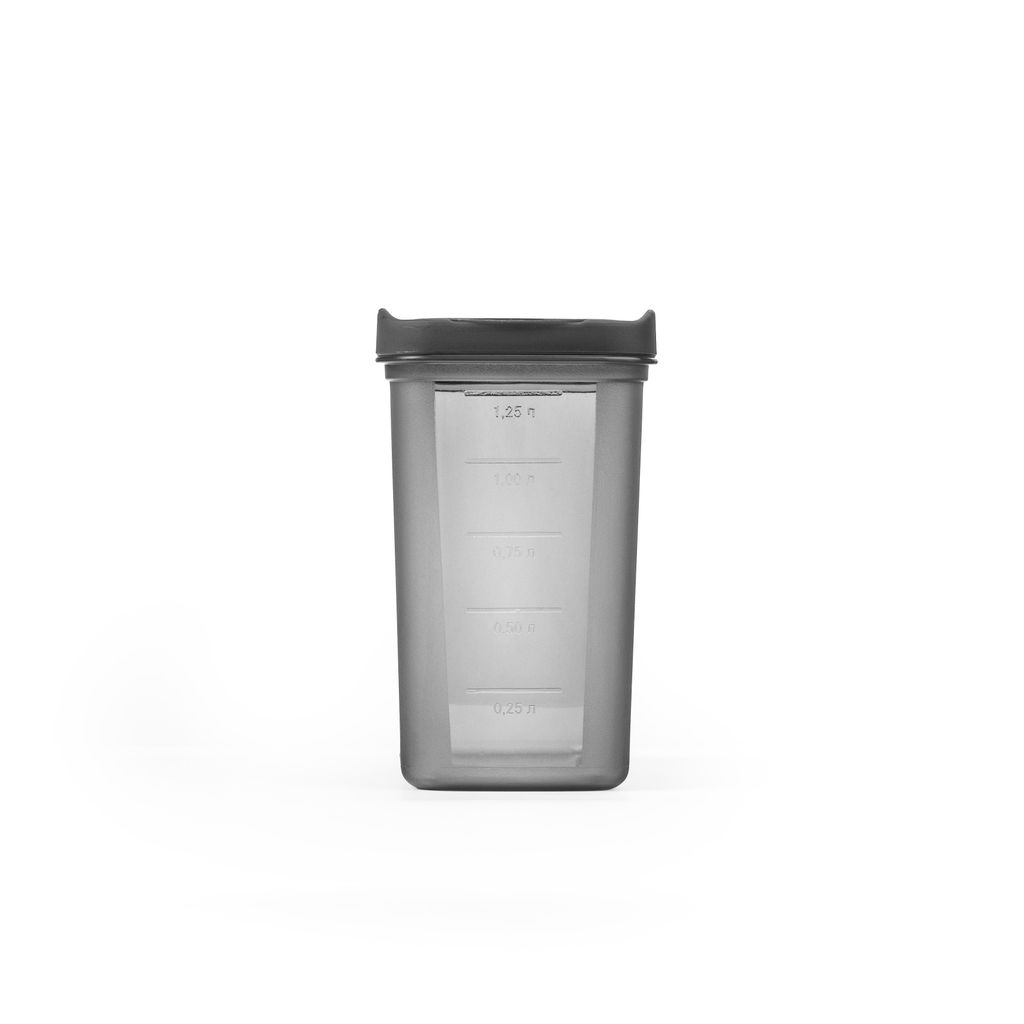 Цена за 2 шт. Емкость для сыпучих продуктов "Лайн" 1,5л (графитовый) М9004