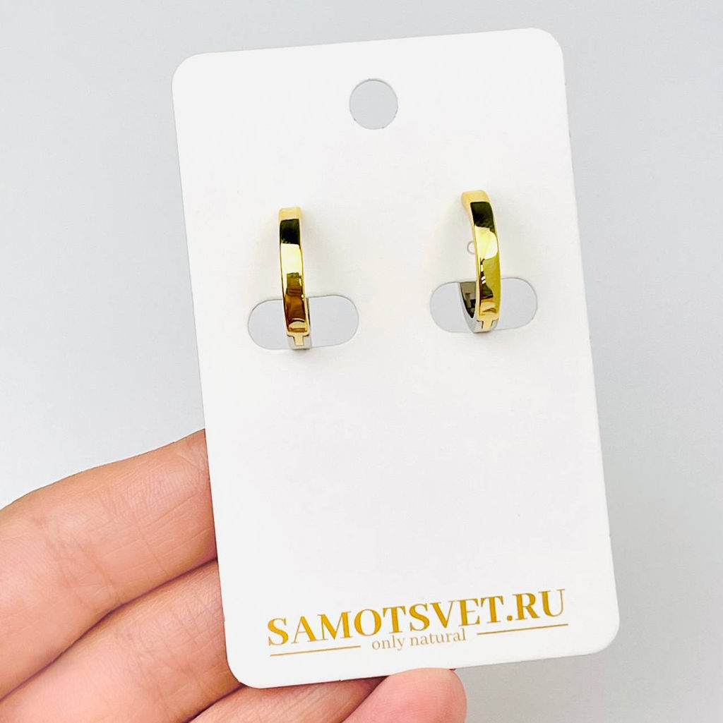 Швензы серьги Конго позолоченные - Радуга самоцветов фото 2